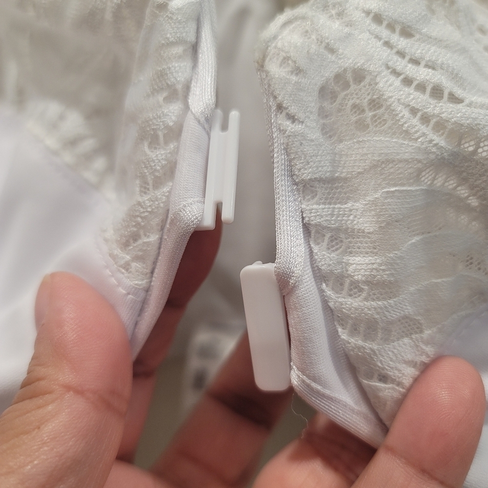 Sz 40F White Glamorise WonderWire Front Closure T-back Bra - Picture 4 of 8